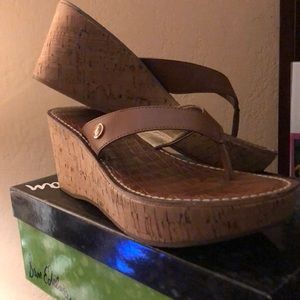 Sam Edelman wedges- Romy, Almond Patent